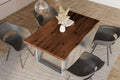 #holznussbaum-optik #120x80 #u-gestellsilber