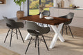 #holznussbaum-optik #120x80 #x-gestellweiß