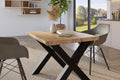 #holzwildeiche-optik #80x80 #x-gestellschwarz
