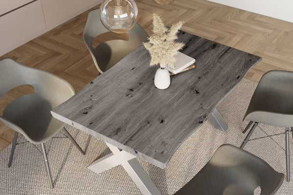 #holzgrau-optik #120x80 #x-gestellsilber
