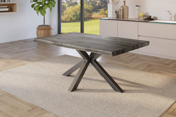 #holzgrau-optik #120x80 #spider-gestellschwarz