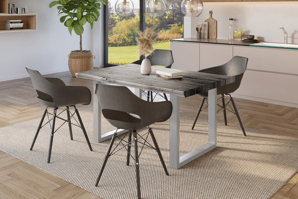 #holzgrau-optik #160x85 #u-gestellsilber