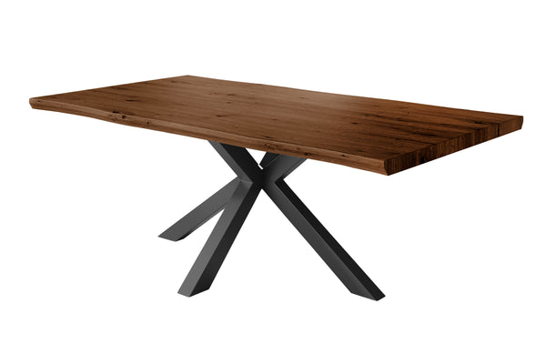 #holznussbaum-optik #220x100 #spider-gestellschwarz