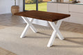 #holznussbaum-optik #140x80 #x-gestellweiß