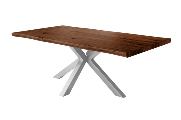 #holznussbaum-optik #180x90 #spider-gestellsilber
