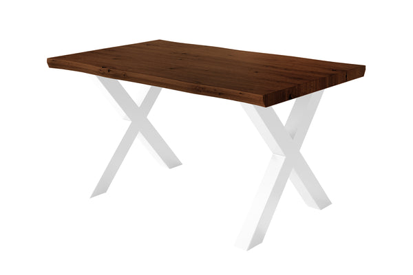 #holznussbaum-optik #120x80 #x-gestellweiß
