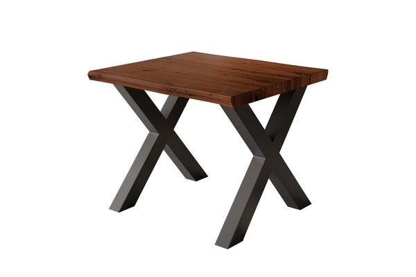#holznussbaum-optik #80x80 #x-gestellschwarz