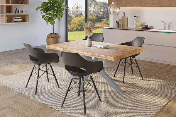 #holzwildeiche-optik #140x80 #spider-gestellsilber