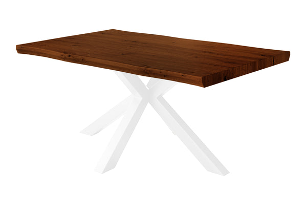 #holznussbaum-optik #140x80 #spider-gestellweiß