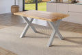 #holzwildeiche-optik #120x80 #x-gestellsilber