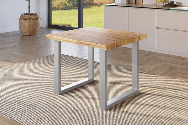#holzwildeiche-optik #80x80 #u-gestellsilber
