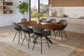 #holznussbaum-optik #180x90 #spider-gestellschwarz