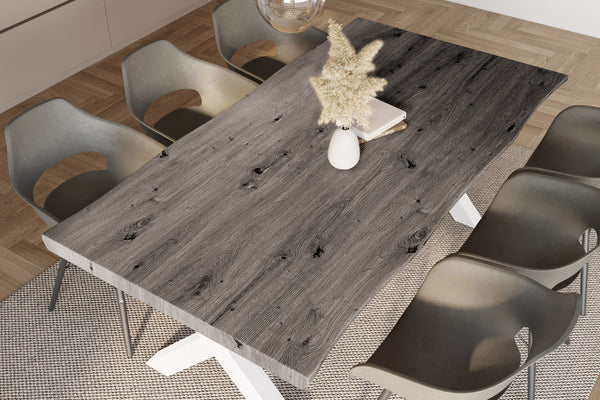 #holzgrau-optik #220x100 #x-gestellweiß