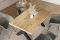 #holzwildeiche-optik #120x80 #x-gestellschwarz