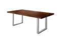 #holznussbaum-optik #180x90 #u-gestellsilber