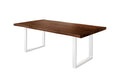 #holznussbaum-optik #180x90 #u-gestellweiß