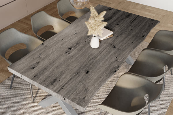 #holzgrau-optik #220x100 #x-gestellsilber