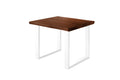 #holznussbaum-optik #80x80 #u-gestellweiß