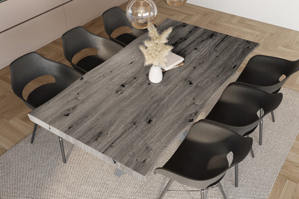 #holzgrau-optik #180x90 #spider-gestellsilber