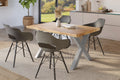 #holzwildeiche-optik #140x80 #x-gestellsilber