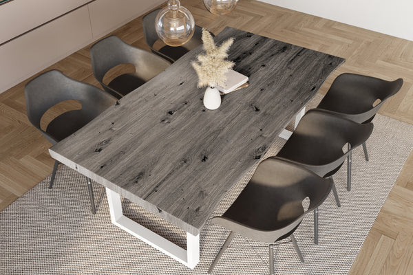 #holzgrau-optik #220x100 #u-gestellweiß