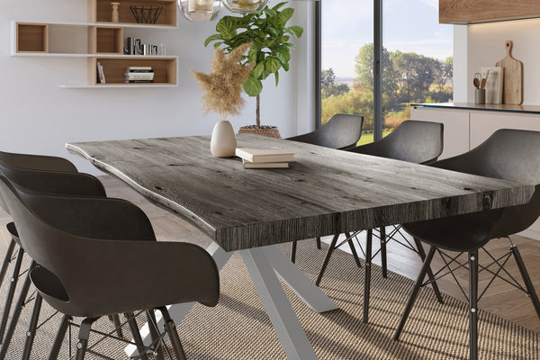 #holzgrau-optik #180x90 #spider-gestellsilber