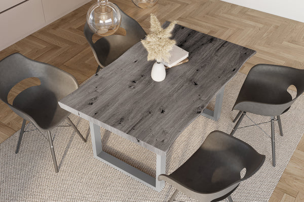 #holzgrau-optik #120x80 #u-gestellsilber