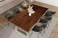 #holznussbaum-optik #220x100 #u-gestellsilber