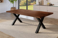 #holznussbaum-optik #220x100 #x-gestellschwarz