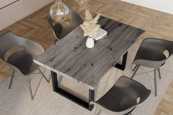 #holzgrau-optik #140x80 #u-gestellschwarz