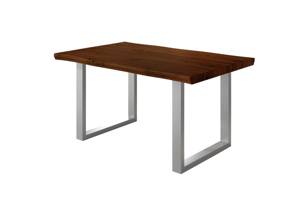 #holznussbaum-optik #120x80 #u-gestellsilber