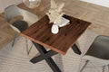 #holznussbaum-optik #80x80 #x-gestellschwarz