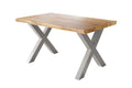 #holzwildeiche-optik #140x80 #x-gestellsilber