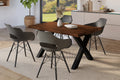 #holznussbaum-optik #140x80 #x-gestellschwarz
