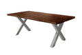 #holznussbaum-optik #180x90 #x-gestellsilber