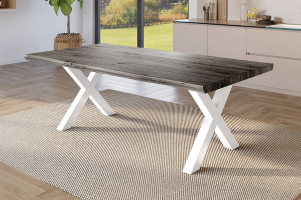#holzgrau-optik #220x100 #x-gestellweiß
