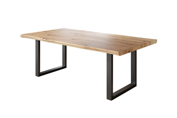 #holzwildeiche-optik #180x90 #u-gestellschwarz