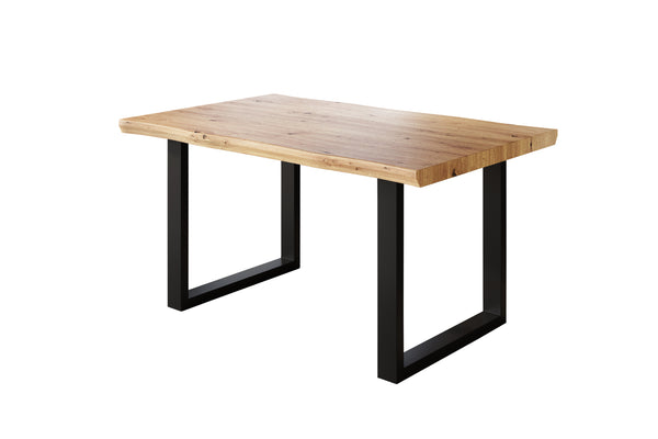 #holzwildeiche-optik #120x80 #u-gestellschwarz