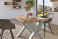 #holzwildeiche-optik #80x80 #x-gestellsilber