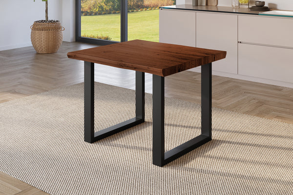 #holznussbaum-optik #80x80 #u-gestellschwarz
