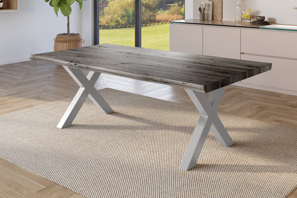#holzgrau-optik #180x90 #x-gestellsilber