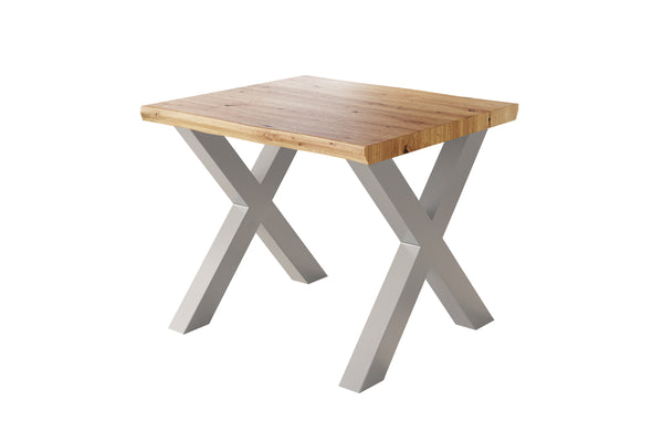 #holzwildeiche-optik #80x80 #x-gestellsilber