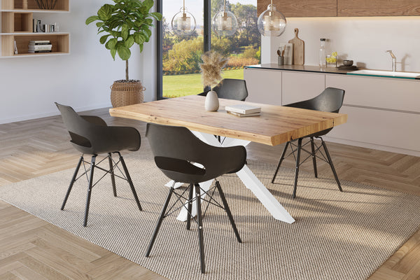 #holzwildeiche-optik #140x80 #spider-gestellweiß