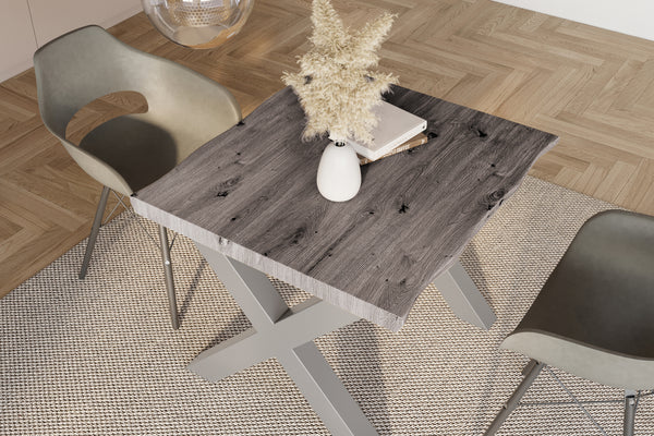 #holzgrau-optik #80x80 #u-gestellsilber