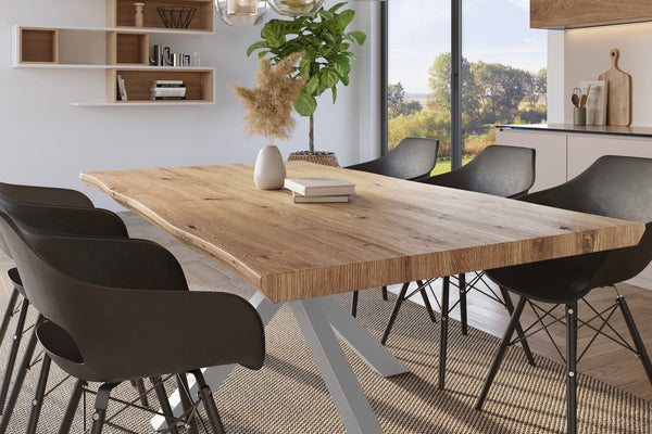 #holzwildeiche-optik #220x100 #spider-gestellsilber