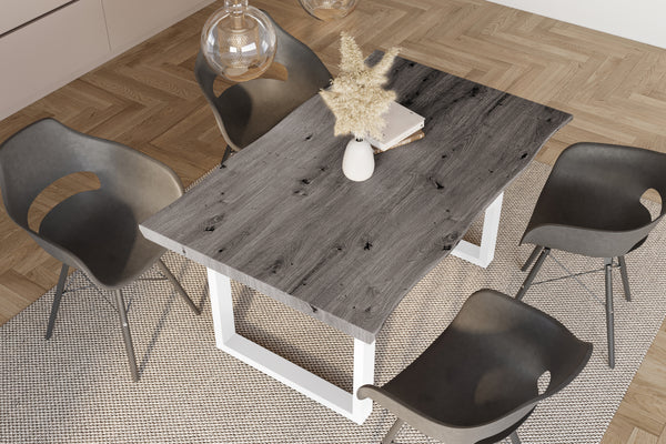 #holzgrau-optik #140x80 #u-gestellweiß