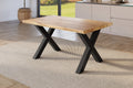 #holzwildeiche-optik #120x80 #x-gestellschwarz