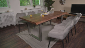 #akazienussbaumfarben #300x100 #u-gestellsilber
